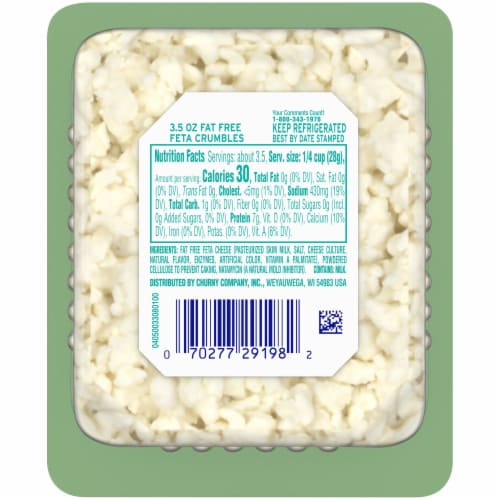 Athenos Traditional Crumbled Fat Free Feta Cheese Perspective: left