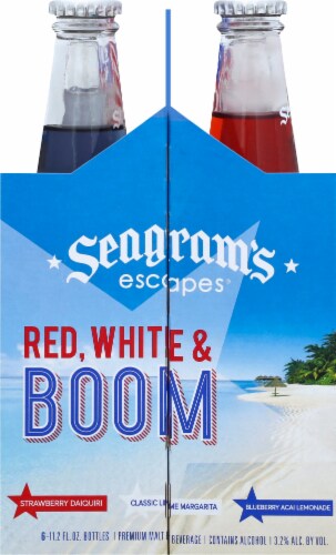 Seagram's Red White & Boom Malt Beverage Variety Pack Perspective: left