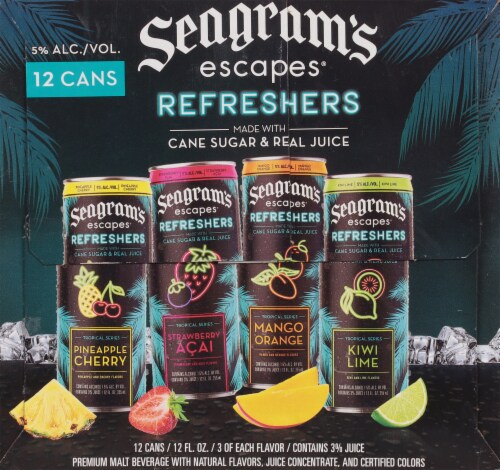 Seagram's Escapes® Refreshers Tropical Series Variety Pack Perspective: left