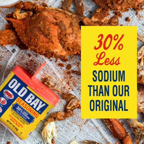 OLD BAY 30% Less Sodium Seasoning Perspective: left