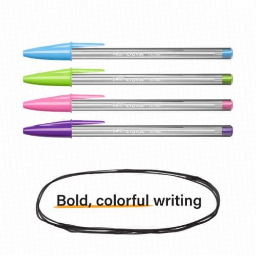 BIC Cristal® Xtra Bold Ball Point Pens Perspective: left
