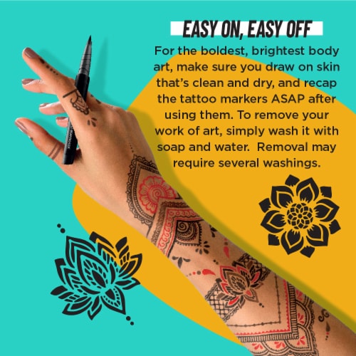 BIC BodyMark Henna Vibes Temporary Tattoo Markers Perspective: left