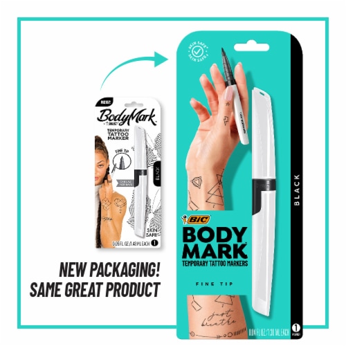 BIC® BodyMark™ Temporary Tattoo Marker - Black Perspective: left