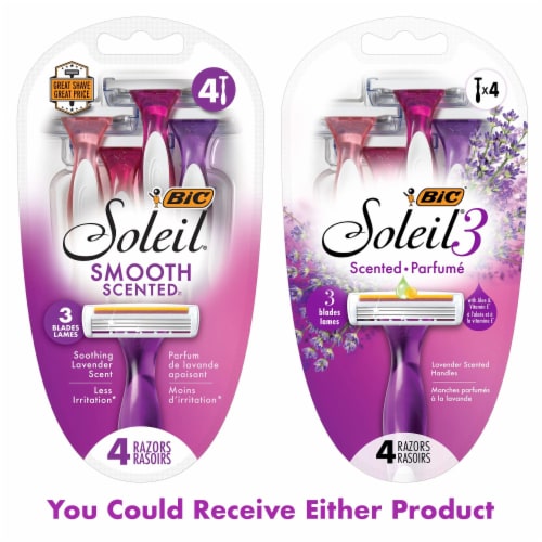 BIC® Soleil® Smooth Scented™ Disposable 3-Blade Razors Perspective: left