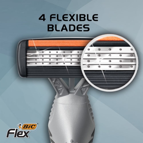 BIC® Flex 4™ Sensitive Men's Razors Perspective: left