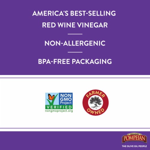 Pompeian® Gourmet Red Wine Vinegar Perspective: left