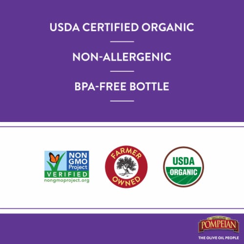 Pompeian Organic Balsamic Vinegar of Modena Perspective: left