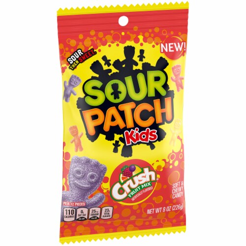 Sour Patch Kids Crush Fruit Mix Soft & Chewy Candy Perspective: left