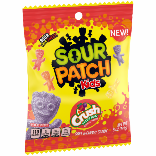 Sour Patch Kids Crush Fruit Mix Candy Perspective: left
