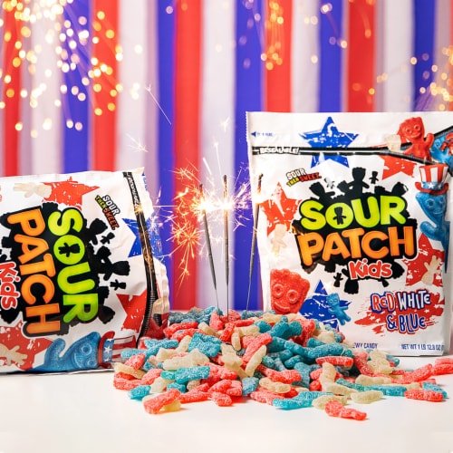 Sour Patch Kids Red White & Blue Candy Perspective: left