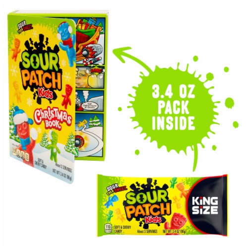 SOUR PATCH KIDS Christmas Storybook with Soft & Chewy Candy Perspective: left