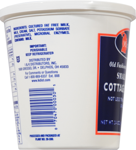 Michigan Small Curd Cottage Cheese Perspective: left