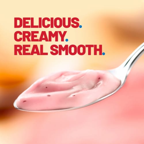 Yoplait Original Low Fat Red Raspberry Yogurt Cup Perspective: left
