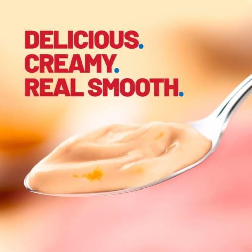 Yoplait Original Harvest Peach Low Fat Yogurt Cups Perspective: left