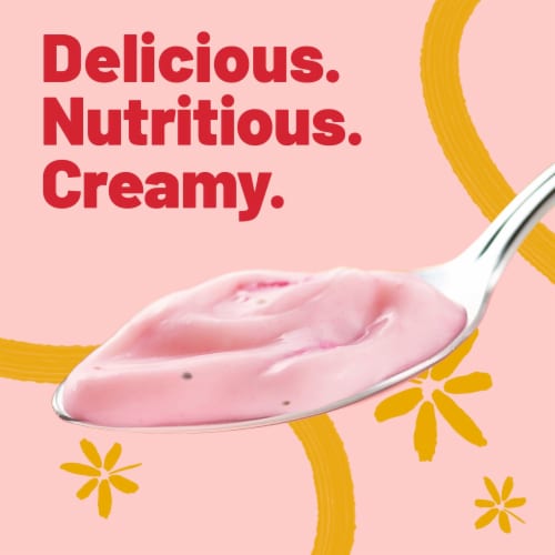 Yoplait Original Low Fat Strawberry Kiwi Yogurt Cup Perspective: left
