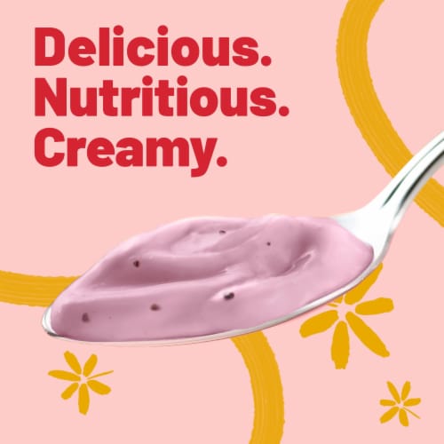 Yoplait Original Low Fat Blackberry Harvest Yogurt Cup Perspective: left