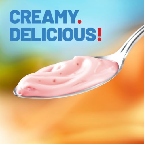 Yoplait Light Strawberries 'n Bananas Fat Free Yogurt Cup Perspective: left