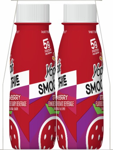 Yoplait® Strawberry Flavored Smoothie Perspective: left