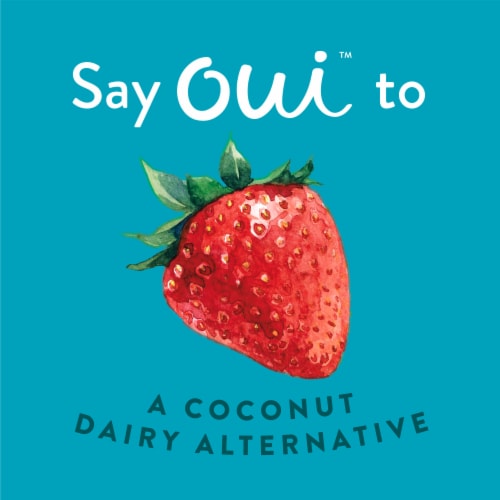 Oui by Yoplait Strawberry Dairy Free Yogurt Alternative Jar Perspective: left