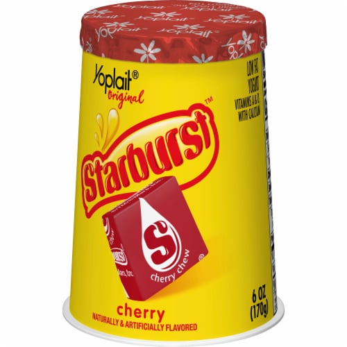 Yoplait Original Starburst Cherry Low Fat Yogurt Cup Perspective: left