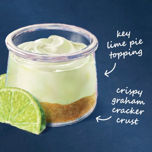 Oui by Yoplait Creme Fraiche Key Lime Pie Layered Dessert Glass Jars Perspective: left