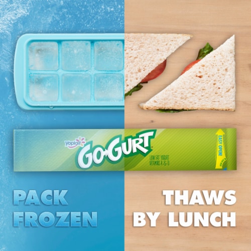 Go-GURT Gluten Free Cotton Candy Kids Fat Free Yogurt Tubes Perspective: left