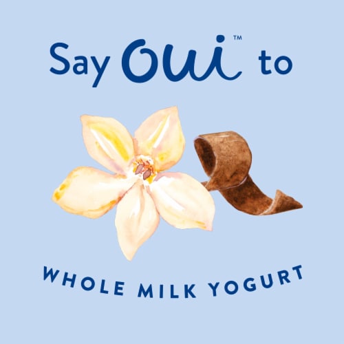 Oui by Yoplait Vanilla and Chocolate Whole Milk French Style Yogurt Jar Perspective: left