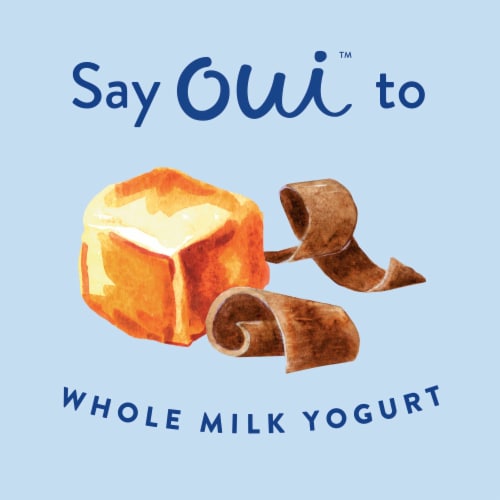 Oui by Yoplait Caramel Chocolate Chip French Style Yogurt Perspective: left