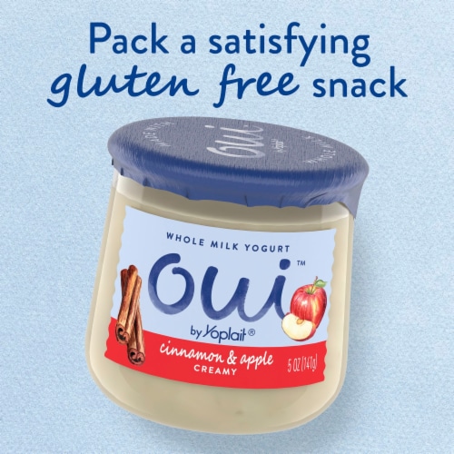Oui by Yoplait Cinnamon & Apple Whole Milk Yogurt Perspective: left