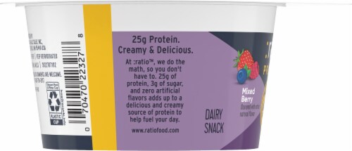 :ratio™ Protein Mixed Berry Greek Yogurt Cup Perspective: left
