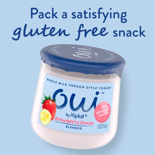 Oui by Yoplait Special Batch Strawberry Lemon Whole Milk French Style Yogurt Perspective: left