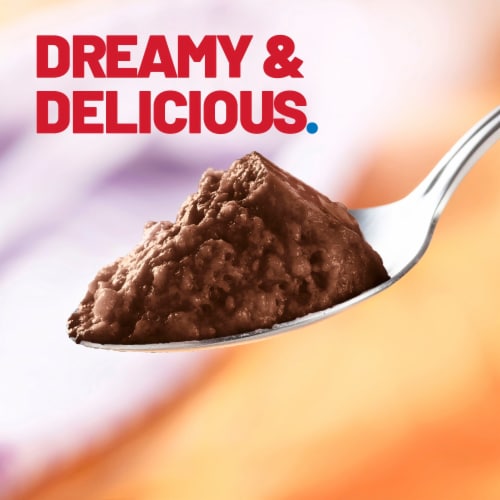 Yoplait Whips Chocolate Flavored Yogurt Mousse Cup Perspective: left