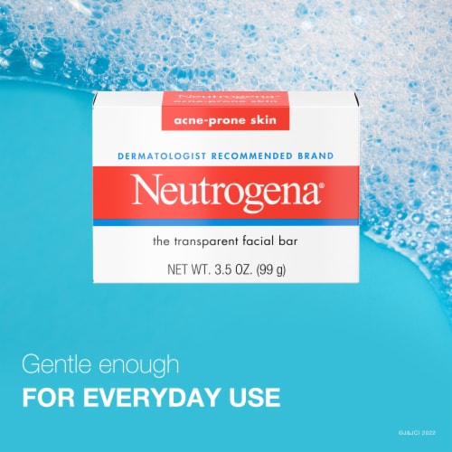 Neutrogena Facial Cleansing Bar Soap for Acne-Prone Skin Non-Medicated & Glycerin-Rich Formula Perspective: left