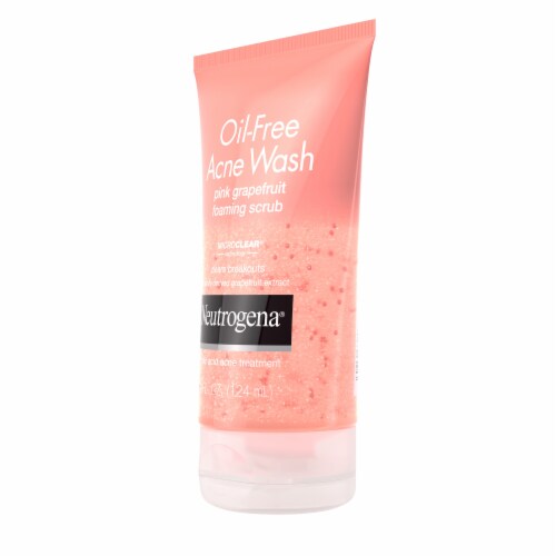 Neutrogena® Oil-Free Pink Grapefruit Foaming Scrub Acne Wash Perspective: left