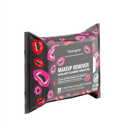 Neutrogena Makeup Remover Wipes Plant-Based Towelettes, Gently Removes Oil & Makeup Perspective: left