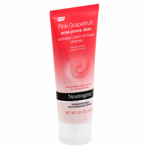 Neutrogena Acne Prone Skin Pink Grapefruit Cream-to-Foam Facial Cleanser Perspective: left