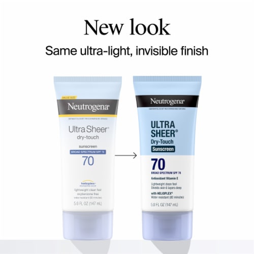 Neutrogena Ultra Sheer Dry-Touch Sunscreen Lotion Broad Spectrum SPF 70 Perspective: left
