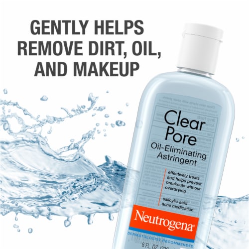 Neutrogena Clear Pore Oil-Eliminating Facial Astringent with 2% Salicylic Acid AcneTreatment Perspective: left