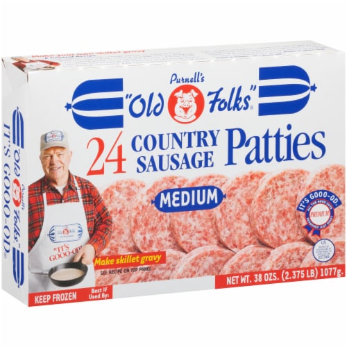 Purnell's Old Folks® Medium Country Sausage Patties Perspective: left