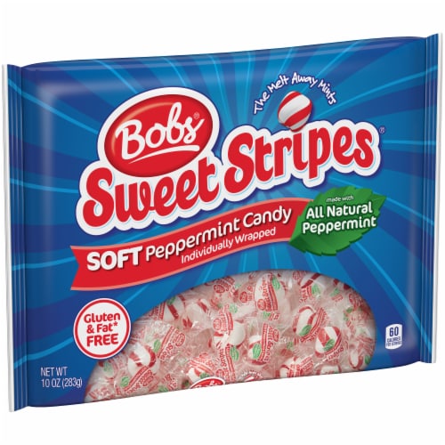 Bob's® Sweet Stripes Soft Peppermint Candy Perspective: left