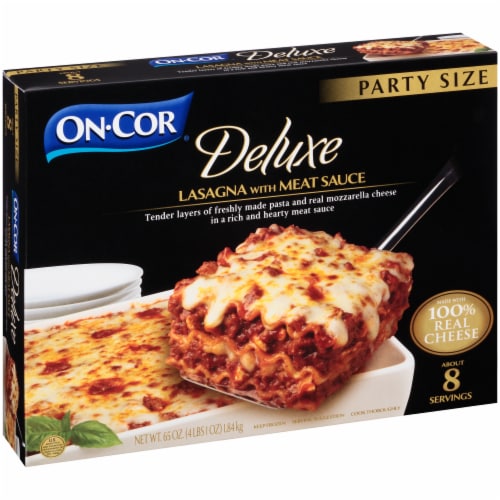 On-Cor® Deluxe Lasagna with Meat Sauce Party Size Perspective: left