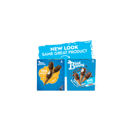 Blue Bunny® Mini Swirls® Vanilla Ice Cream Perspective: left