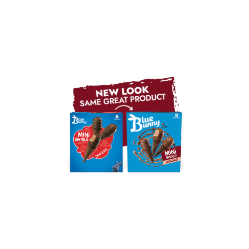 Blue Bunny® Mini Swirls® Chocoate Ice Cream Cones Perspective: left