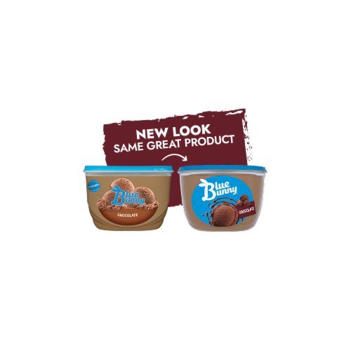 Blue Bunny® Chocolate Frozen Dairy Dessert Tub Perspective: left