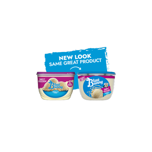 Blue Bunny Sweet Freedom Vanilla Reduced Fat Ice Cream Perspective: left