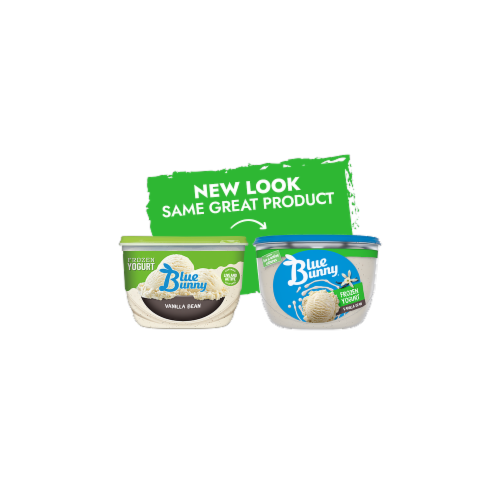 Blue Bunny Vanilla Bean Frozen Yogurt Perspective: left