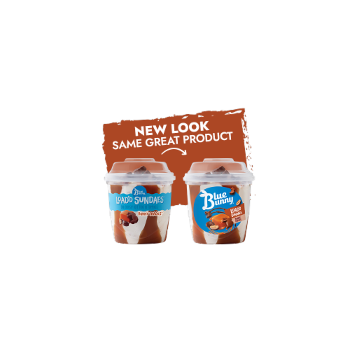 Blue Bunny® Load'd Sundaes Bunny Tracks Ice Cream Perspective: left