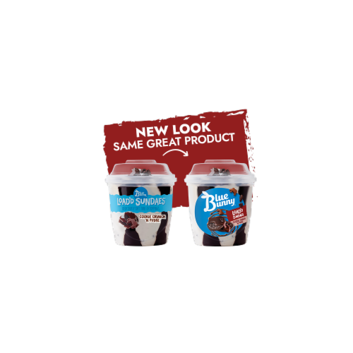 Blue Bunny® Load'd Sundaes® Cookie Crunch 'N Fudge Ice Cream Perspective: left