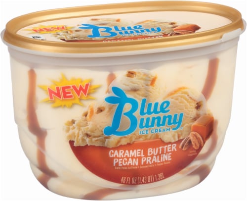 Blue Bunny Caramel Butter Pecan Praline Ice Cream Perspective: left