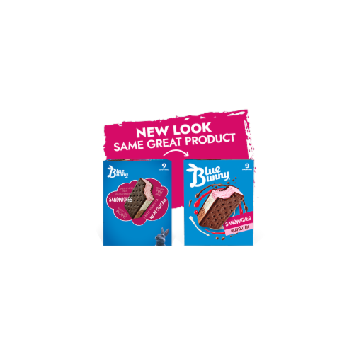 Blue Bunny Neapolitan Frozen Dessert Sandwich Perspective: left